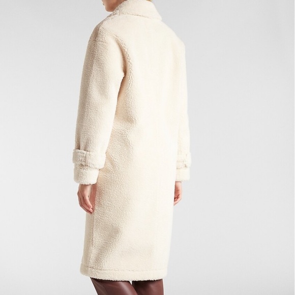Faux Shearling Button Front Coat XL Express women’s coat $398 NWT Discontinued - Picture 4 of 10
